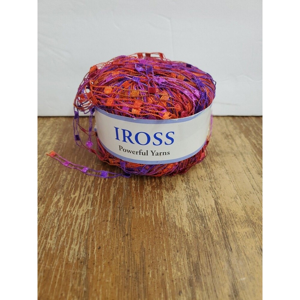 Plymouth EROS Ladder Ribbon Yarn #2010 Pink Multi Ombre 50g Italy Knitting